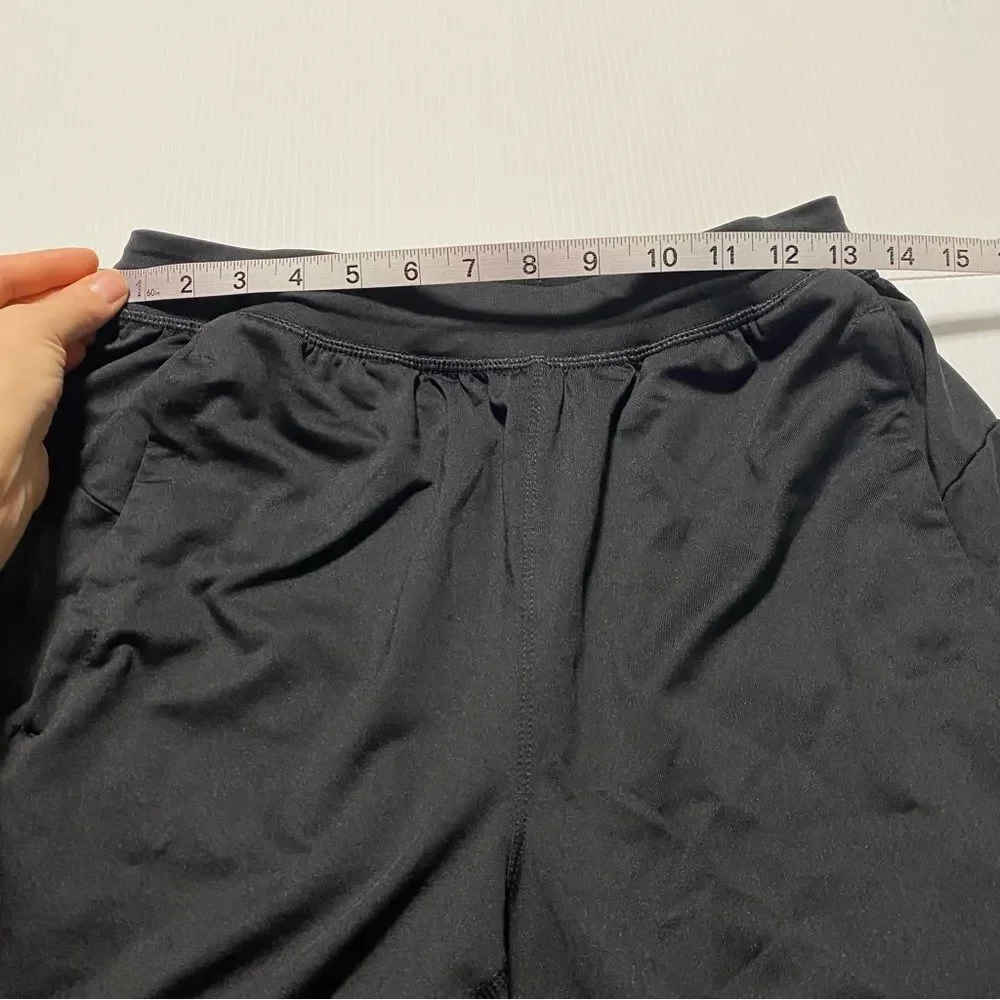 Adidas mens black stretchy athletic shorts running sports  9” Small